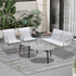 Livsip 4 Seater Outdoor Lounge Set Patio Set Grey Table