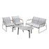 Livsip 4 Seater Outdoor Lounge Set Patio Set Grey Table
