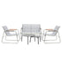 Livsip 4 Seater Outdoor Lounge Set Patio Set Grey Table