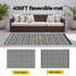 Gardeon Outdoor Rugs 120x180cm Large Carpet Reversible Area Mat PP Dual-Sided Patio Rug Cross