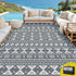 Outdoor Rugs 274x366cm Large Carpet Reversible Area Mat PP Dual-Sided Patio Rug Bohemian