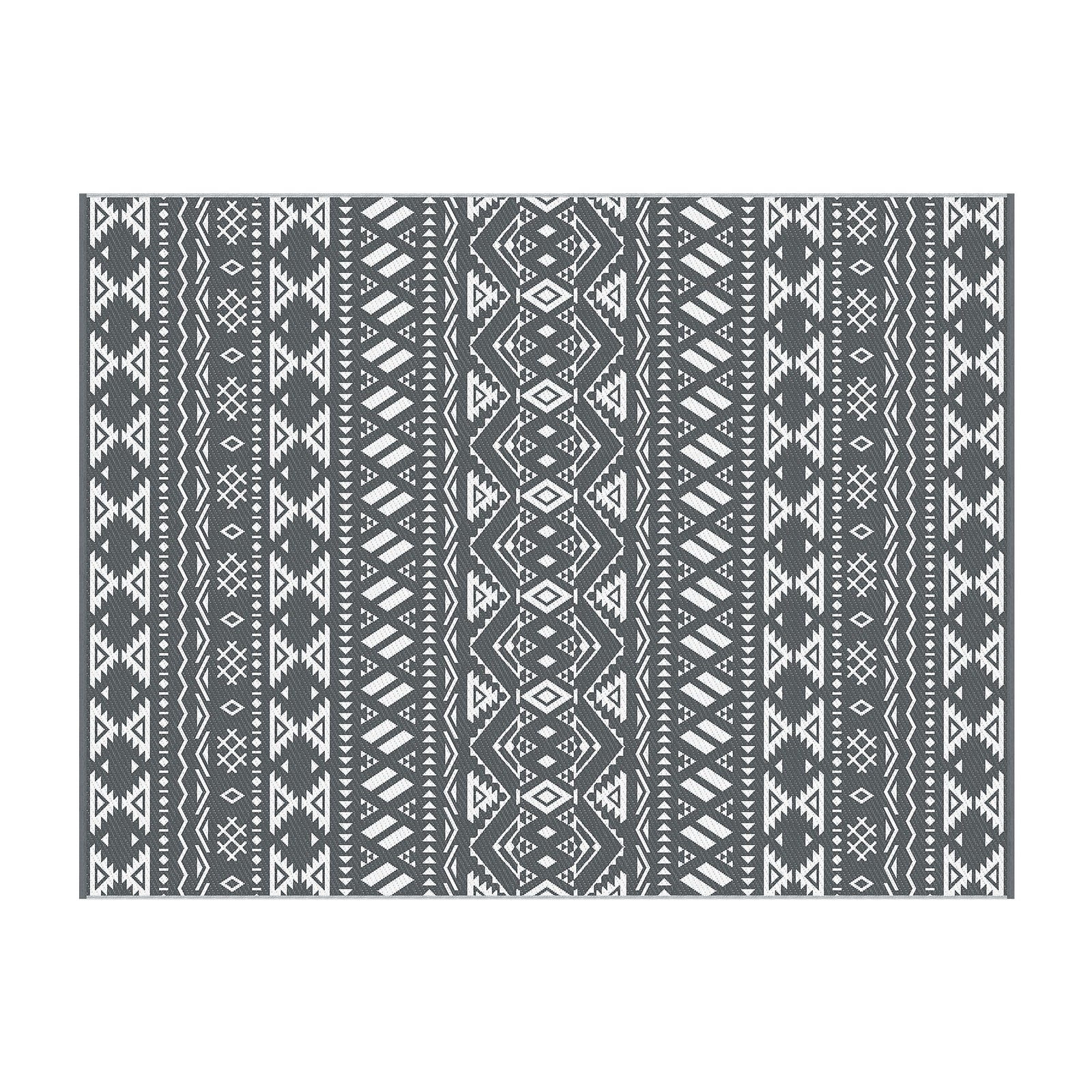 Outdoor Rugs 274x366cm Large Carpet Reversible Area Mat PP Dual-Sided Patio Rug Bohemian