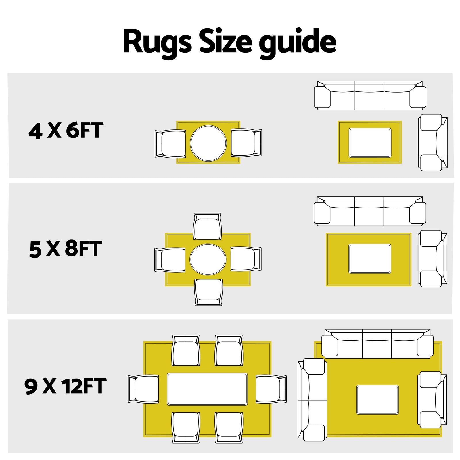 Outdoor Rugs 274x366cm Large Carpet Reversible Area Mat PP Dual-Sided Patio Rug Bohemian