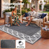 Gardeon Outdoor Rugs 274x366cm Large Carpet Reversible PP Dual-Sided Area Mat Patio Rug Grey