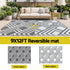 Gardeon Outdoor Rugs 274x366cm Reversible PP Dual-Sided Area Mat Large Carpet Patio Rug Grey