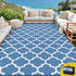 Outdoor Rugs 274x366cm Large Carpet Reversible Area Mat PP Dual-Sided Patio Rug Blue
