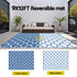 Outdoor Rugs 274x366cm Large Carpet Reversible Area Mat PP Dual-Sided Patio Rug Blue