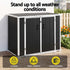 Gardeon 1070L Outdoor Storage Box Garden Shed Lockable Cabinet Tool Organizer Dark Grey