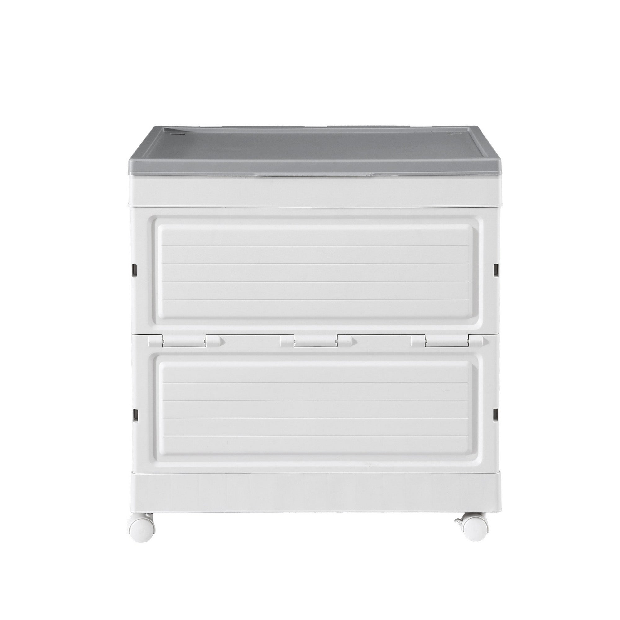 159L Outdoor Storage Box Stackable Cupboard Camping Organizer Wheels