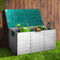 Outdoor Storage Box 290L Weatherproof Lockable Wheels Green