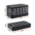 Gardeon Collapsible Outdoor Storage Box 60L Stackable Folding Camping Organizer Black