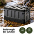Gardeon Collapsible Outdoor Storage Box 60L Stackable Folding Camping Organizer Black