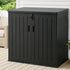 775L Outdoor Storage Box – Triple‑Door PP Shed, Lockable Lid, Black