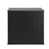775L Outdoor Storage Box – Triple‑Door PP Shed, Lockable Lid, Black