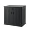775L Outdoor Storage Box – Triple‑Door PP Shed, Lockable Lid, Black