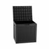 Outdoor Storage Box 118L Container Lockable Garden Toy Tool Rattan-Texture Black