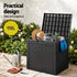Outdoor Storage Box 118L Container Lockable Garden Toy Tool Rattan-Texture Black
