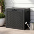 Outdoor Storage Box 118L Container Lockable Garden Toy Tool Rattan-Texture Black