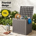 Outdoor Storage Box 118L Container Lockable Garden Toy Tool Rattan-Texture Brown