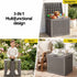 Outdoor Storage Box 118L Container Lockable Garden Toy Tool Rattan-Texture Brown
