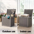 Outdoor Storage Box 118L Container Lockable Garden Toy Tool Rattan-Texture Brown