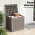 Outdoor Storage Box 118L Container Lockable Garden Toy Tool Rattan-Texture Brown
