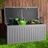 Gardeon Outdoor Storage Box 270L Container Lockable Garden Bench Tool Shed Grey