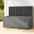 Outdoor Storage Box 390L Weatherproof Lockable Bench Seat 136kg Grey