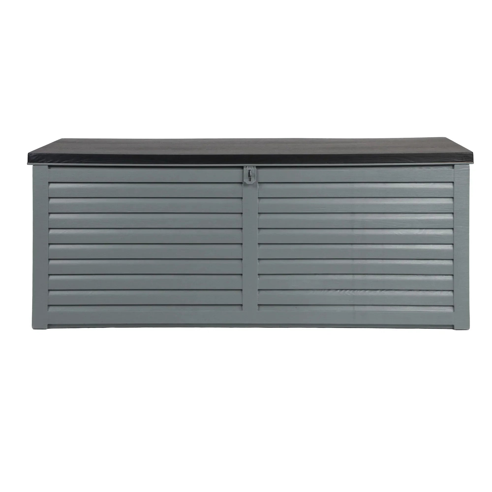 Outdoor Storage Box 390L Weatherproof Lockable Bench Seat 136kg Grey