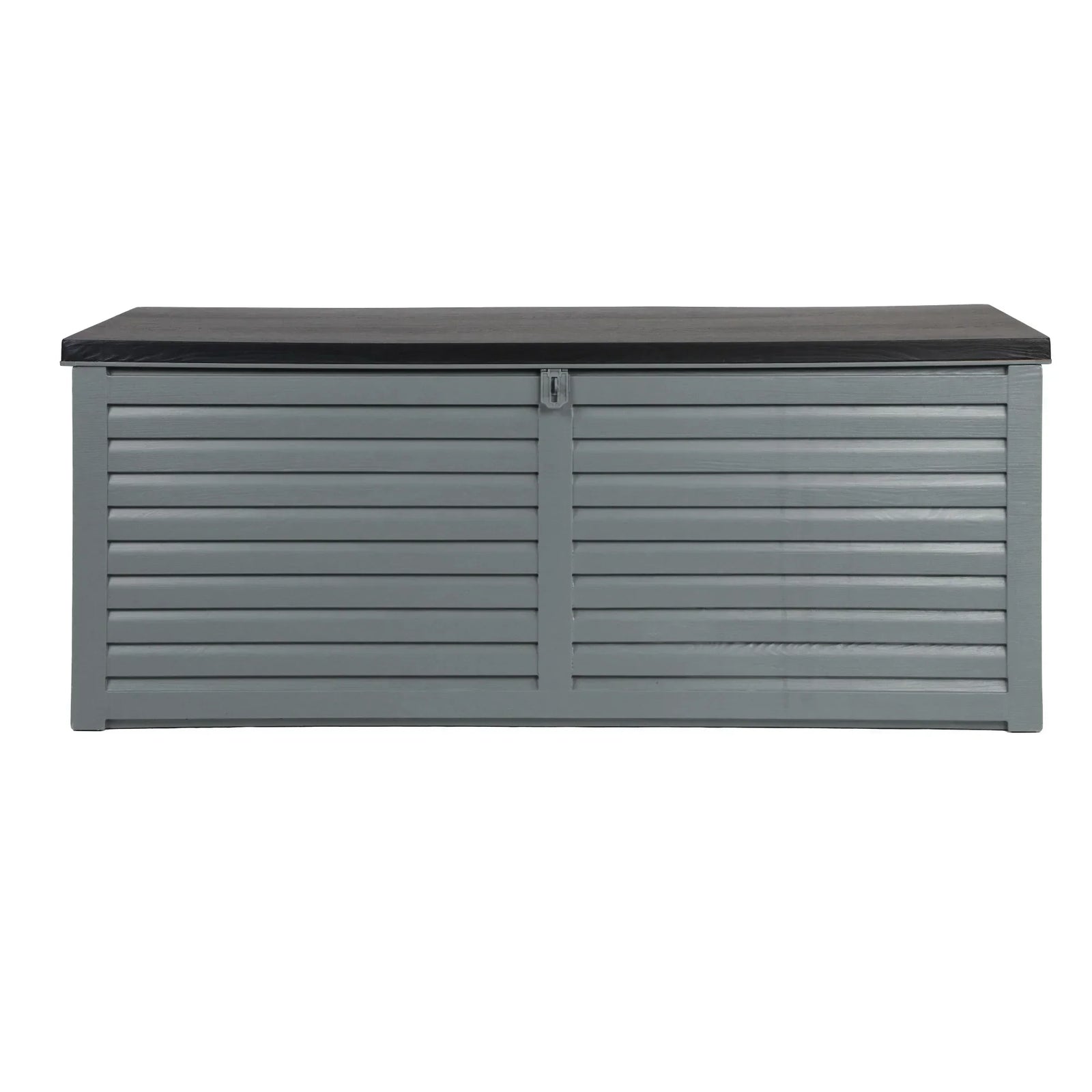 Outdoor Storage Box 390L Weatherproof Lockable Bench Seat 136kg Grey