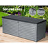 Outdoor Storage Box 390L Weatherproof Lockable Bench Seat 136kg Grey