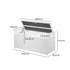 Outdoor Storage Box Garden Bench Wooden 500L White
