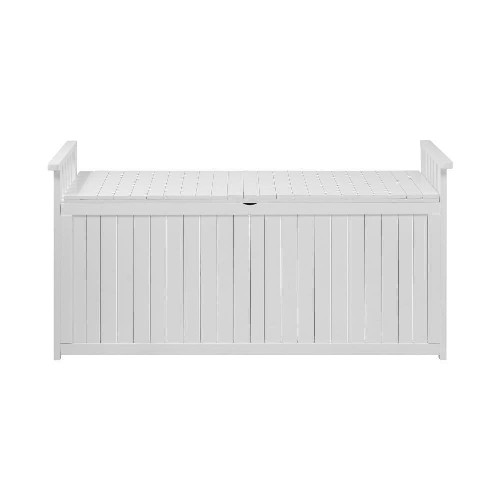Outdoor Storage Box Garden Bench Wooden 500L White