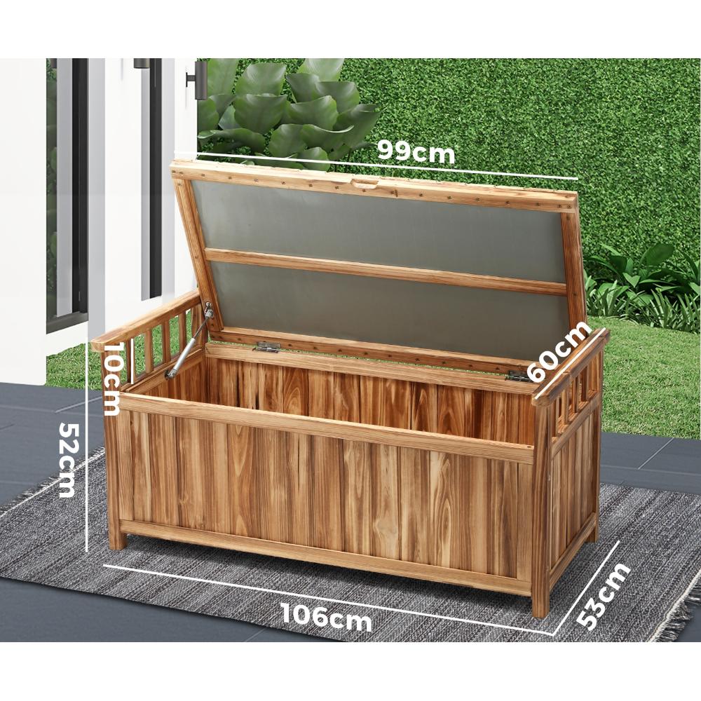 Outdoor Storage Bench Container Shed Wooden