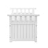 Outdoor Storage Box Wooden Garden Bench L White