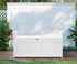 Outdoor Storage Box Wooden Garden Bench L White
