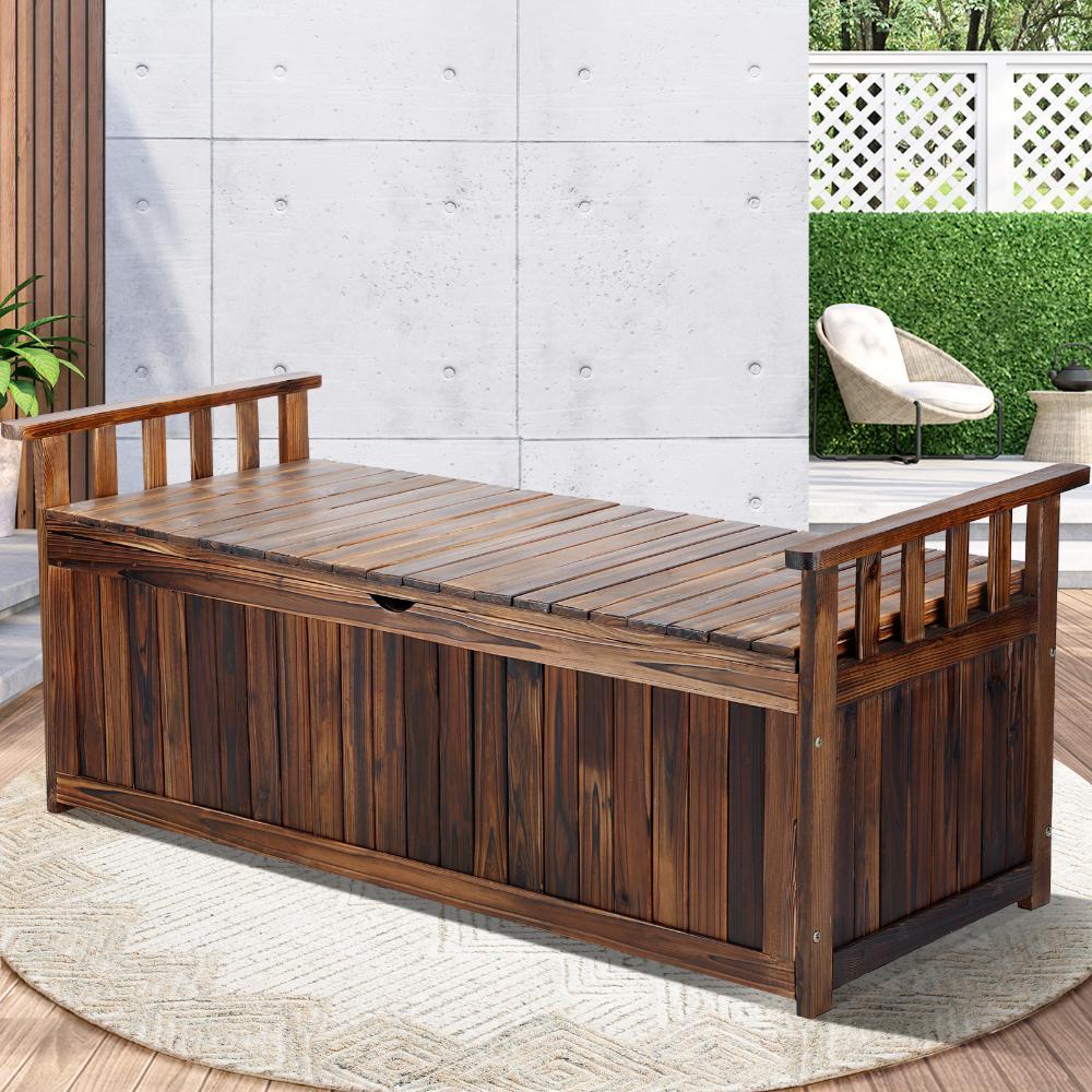 Wooden Storage Bench Waterproof Top Cover