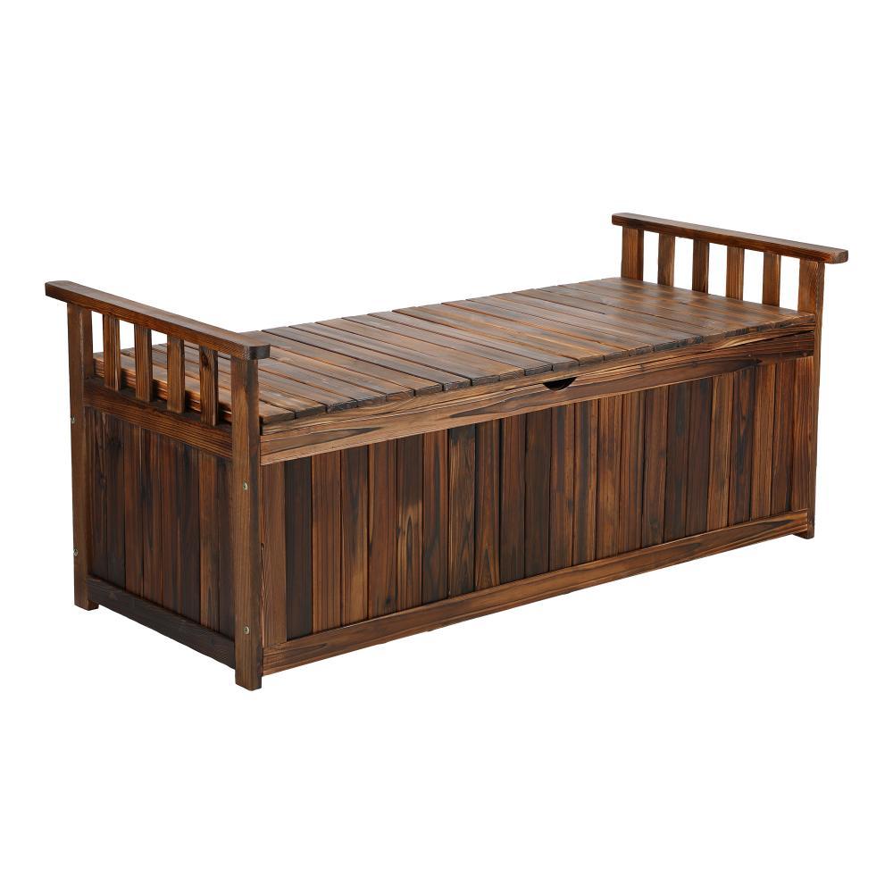 Wooden Storage Bench Waterproof Top Cover