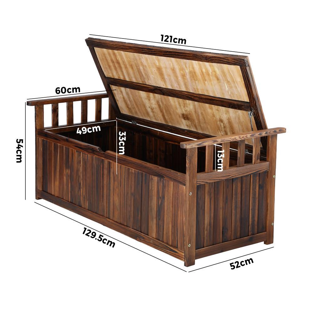 Wooden Storage Bench Waterproof Top Cover