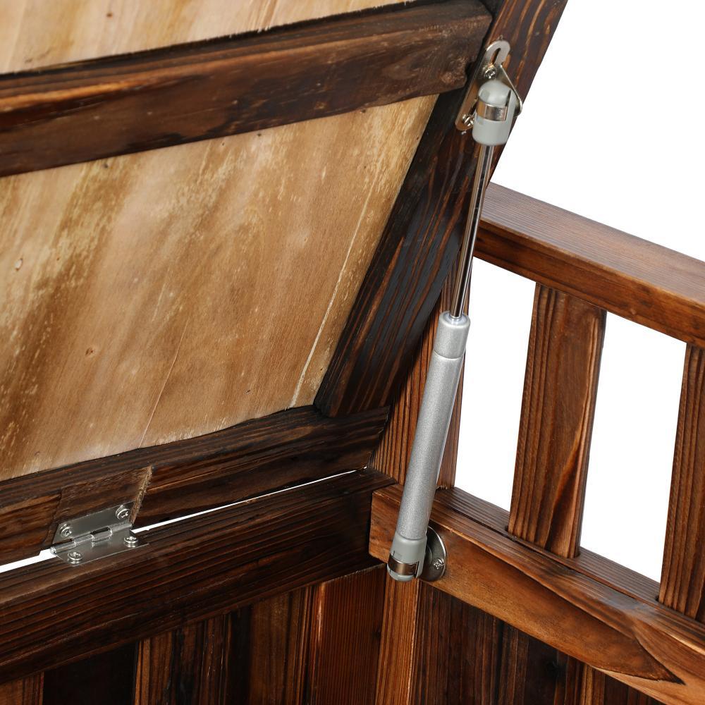 Wooden Storage Bench Waterproof Top Cover