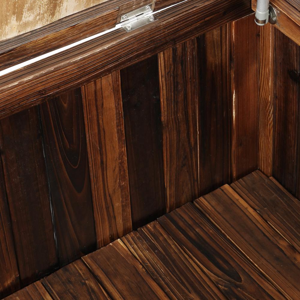 Wooden Storage Bench Waterproof Top Cover