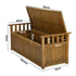 Outdoor Wooden Storage Bench Waterproof Top