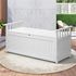 Outdoor Storage Bench Wooden Container White