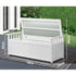 Outdoor Storage Bench Wooden Container White