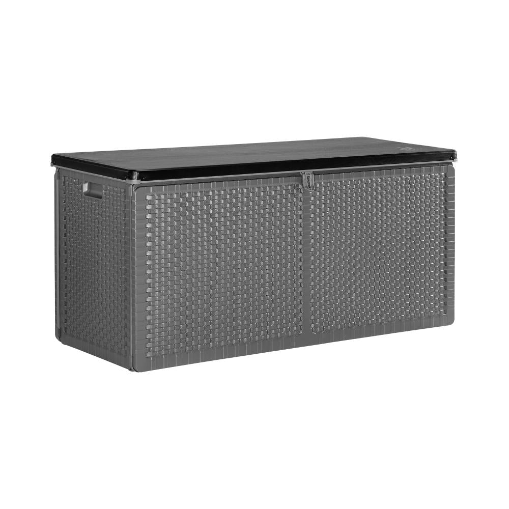 Outdoor Storage Box Bench 310L Black&Grey