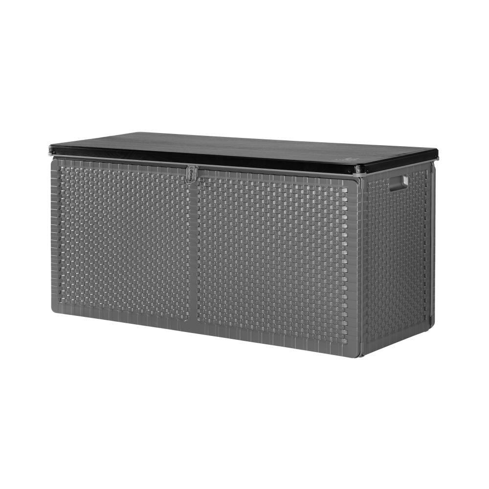 Outdoor Storage Box Bench 310L Black&Grey