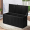 490L Outdoor Storage Box Bench Waterproof Lockable Garden Deck Box Black