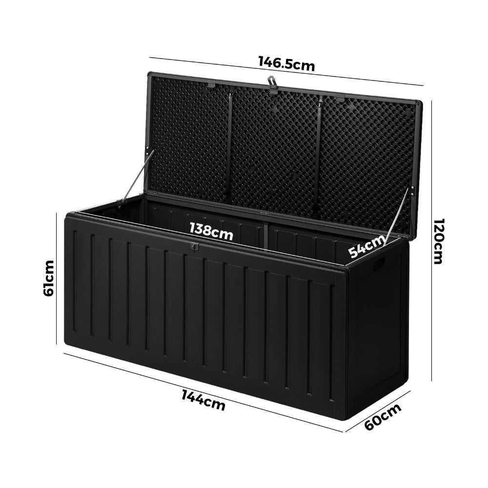 Outdoor Storage Box Bench 490L Black