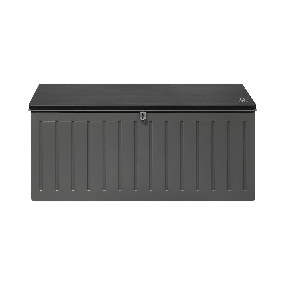 Outdoor Storage Box Bench 490L Black&Grey