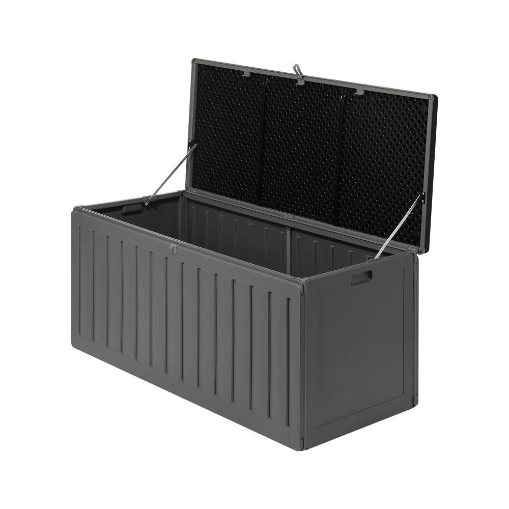 Outdoor Storage Box Bench 490L Black&Grey